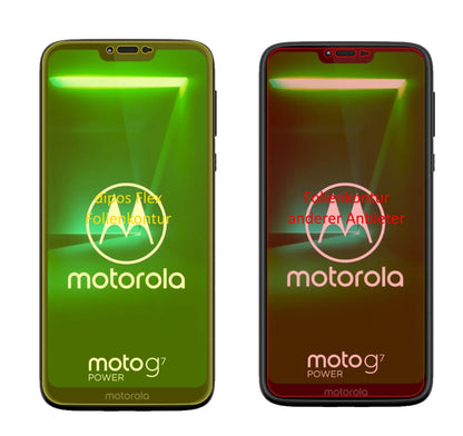 Klare Displayschutzfolie von dipos passend für Motorola Moto G7 Power, 100% Displayabdeckung und blasenfreie Montage