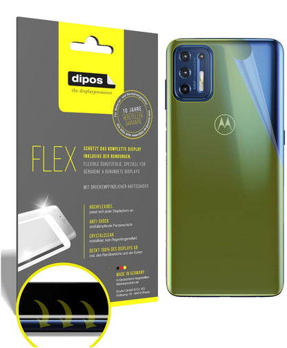 Klare Displayschutzfolie von dipos passend für Motorola Moto G9 Plus Rückseite, 100% Displayabdeckung und blasenfreie Montage