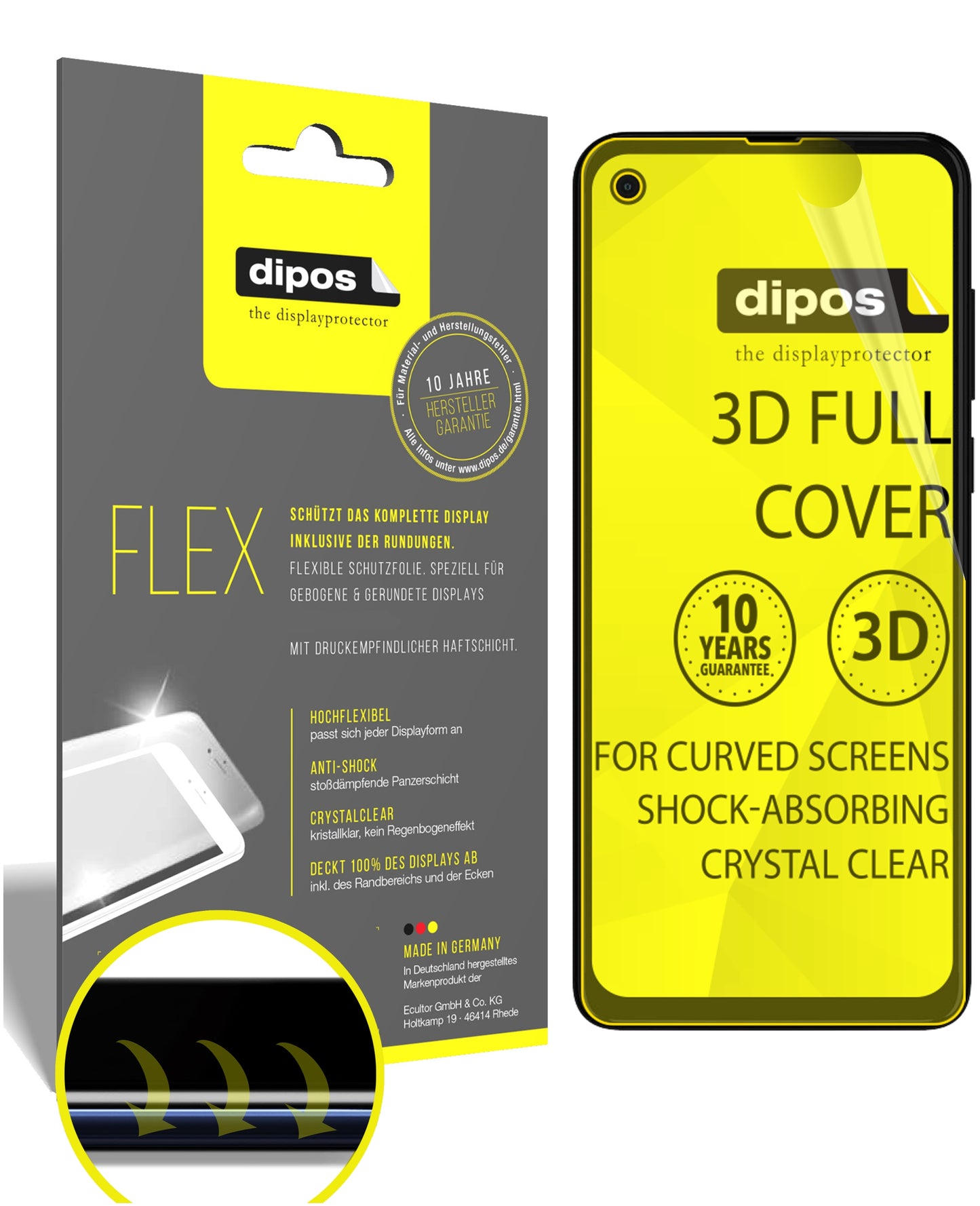 Klare Displayschutzfolie von dipos passend für Motorola P50, 100% Displayabdeckung und blasenfreie Montage