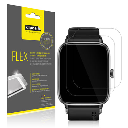 Klare Displayschutzfolie von dipos passend für Noise ColorFit Pro 4, 100% Displayabdeckung und blasenfreie Montage