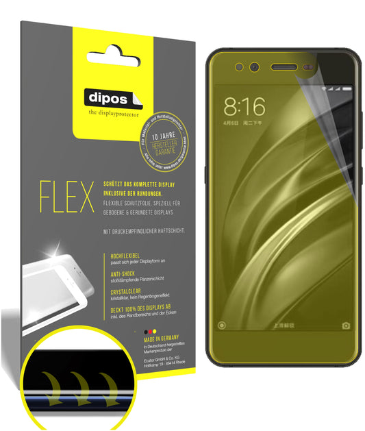 Klare Displayschutzfolie von dipos passend für Nomu M8, 100% Displayabdeckung und blasenfreie Montage