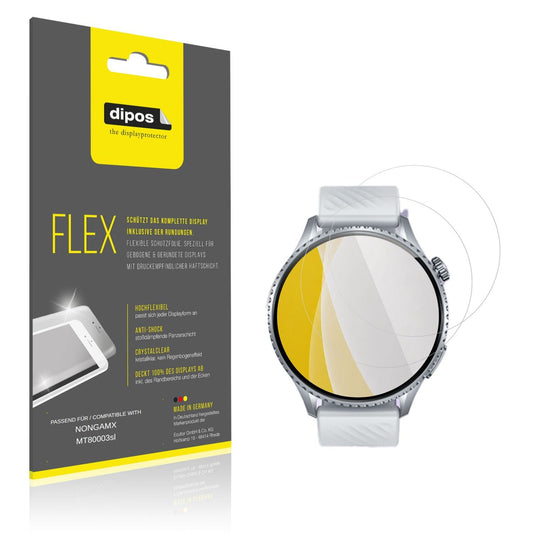Klare Displayschutzfolie von dipos passend für NONGAMX MT80003sl, 100% Displayabdeckung und blasenfreie Montage