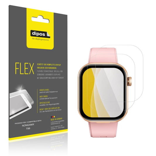 Klare Displayschutzfolie von dipos passend für NONGAMX T99, 100% Displayabdeckung und blasenfreie Montage