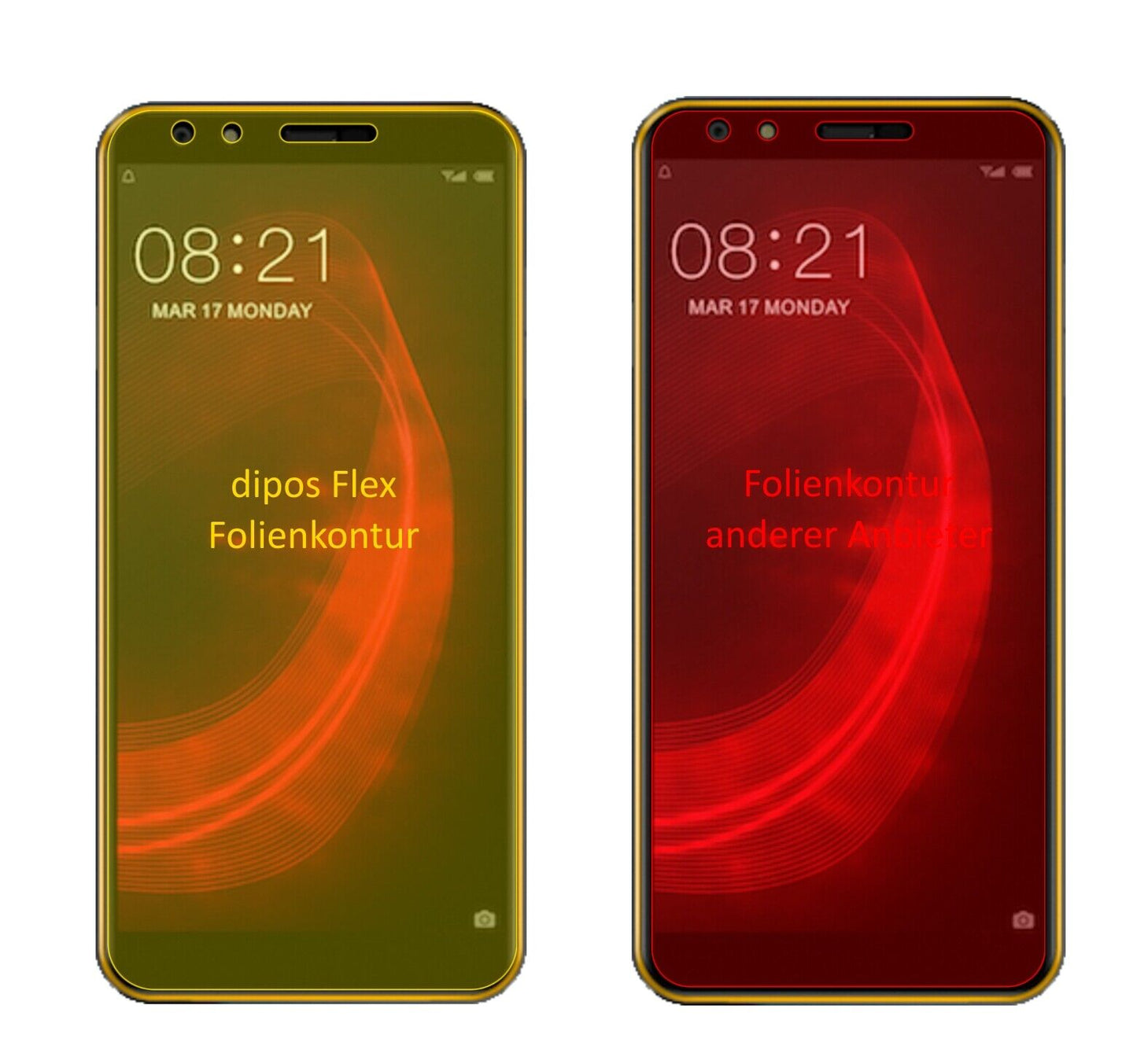 Klare Displayschutzfolie von dipos passend für Nubia N2 Lite, 100% Displayabdeckung und blasenfreie Montage