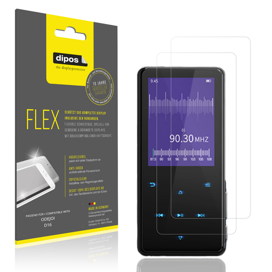 Klare Displayschutzfolie von dipos passend für ODEJOI D16, 100% Displayabdeckung und blasenfreie Montage