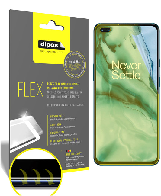 Klare Displayschutzfolie von dipos passend für OnePlus Nord, 100% Displayabdeckung und blasenfreie Montage