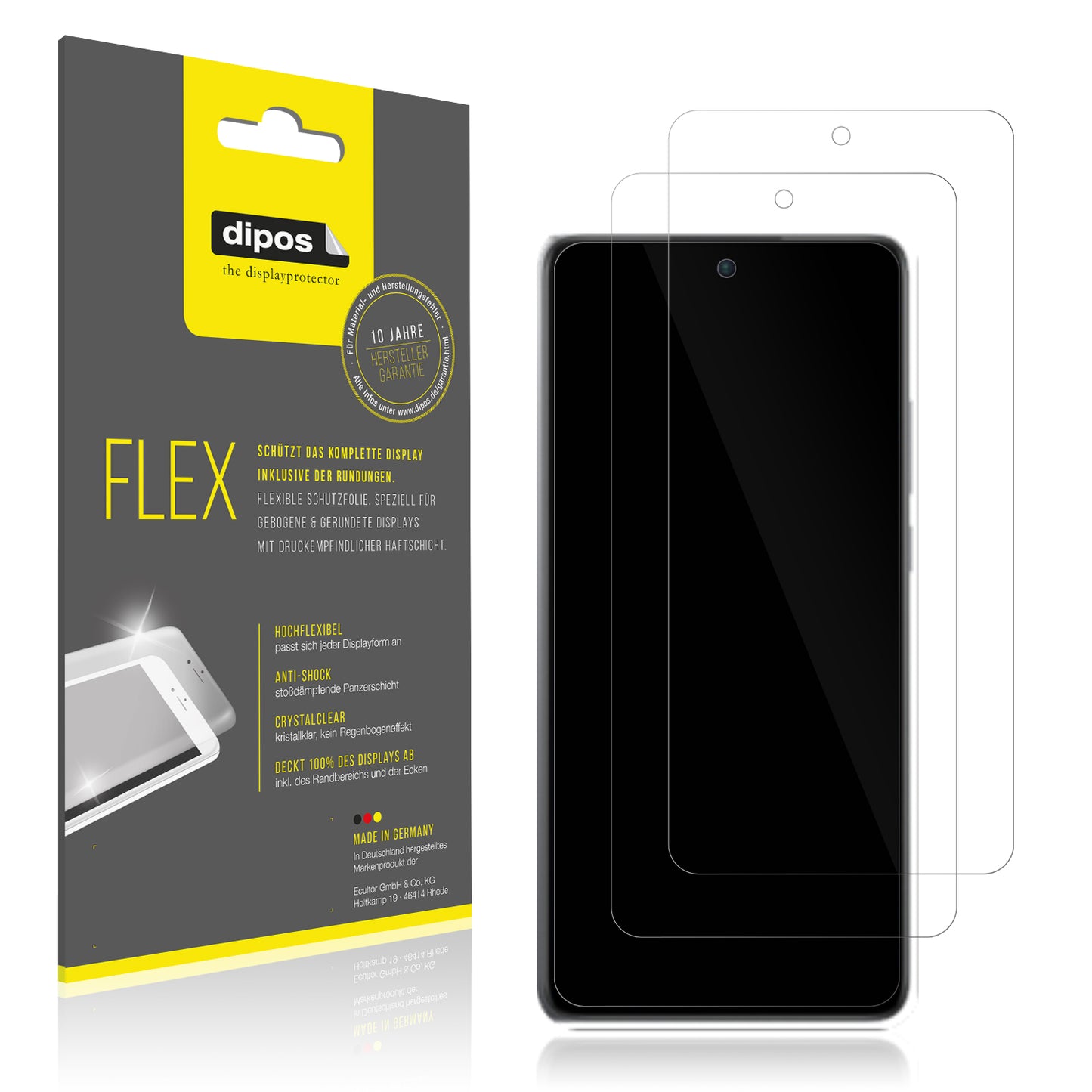 Klare Displayschutzfolie von dipos passend für OnePlus Nord CE4 Lite, 100% Displayabdeckung und blasenfreie Montage