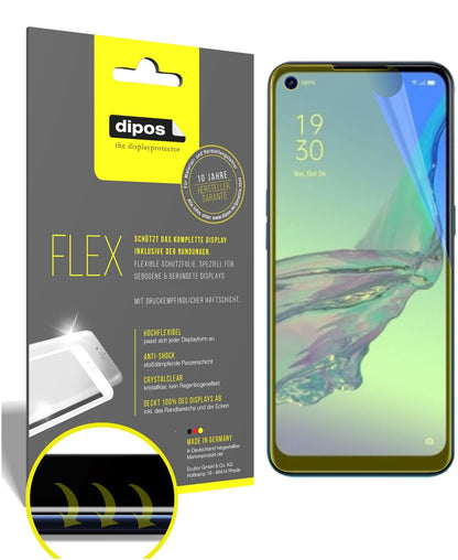 Klare Displayschutzfolie von dipos passend für Oppo A53 (2020), 100% Displayabdeckung und blasenfreie Montage