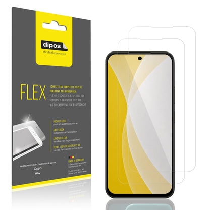 Klare Displayschutzfolie von dipos passend für Oppo A6v, 100% Displayabdeckung und blasenfreie Montage