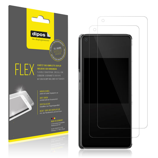 Klare Displayschutzfolie von dipos passend für Oppo K10 Pro 5G, 100% Displayabdeckung und blasenfreie Montage