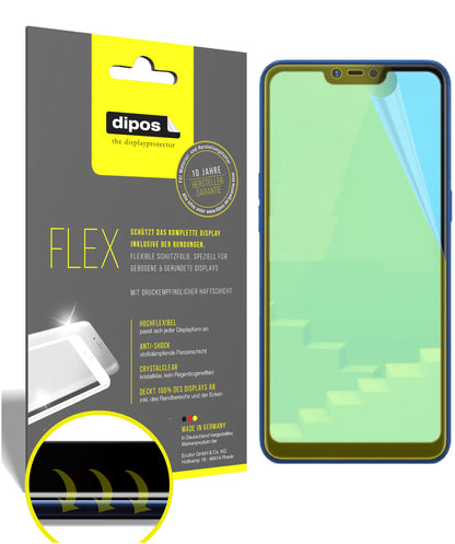 Klare Displayschutzfolie von dipos passend für Oppo Realme C1 (2019), 100% Displayabdeckung und blasenfreie Montage