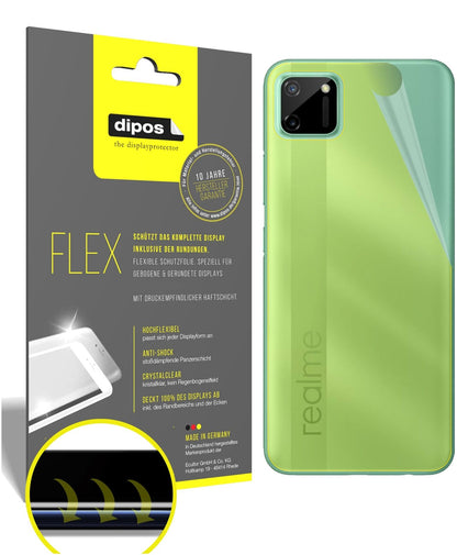 Klare Displayschutzfolie von dipos passend für Oppo Realme C11 Rückseite, 100% Displayabdeckung und blasenfreie Montage