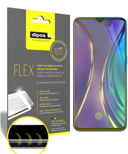 Klare Displayschutzfolie von dipos passend für Oppo Realme X2, 100% Displayabdeckung und blasenfreie Montage