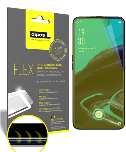 Klare Displayschutzfolie von dipos passend für Oppo Reno2 Z, 100% Displayabdeckung und blasenfreie Montage