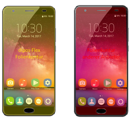 Klare Displayschutzfolie von dipos passend für Oukitel OK6000 Plus, 100% Displayabdeckung und blasenfreie Montage