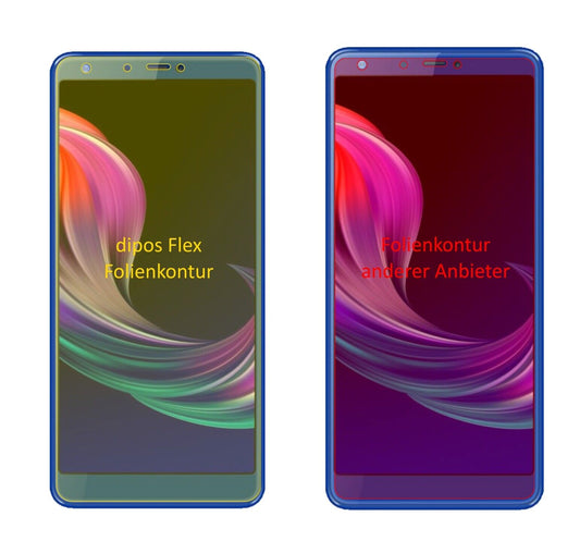 Klare Displayschutzfolie von dipos passend für Panasonic Eluga Ray 600, 100% Displayabdeckung und blasenfreie Montage