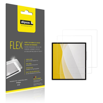 Klare Displayschutzfolie von dipos passend für Philips Z19, 100% Displayabdeckung und blasenfreie Montage