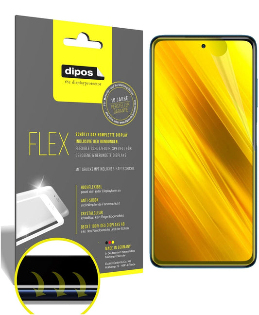 Klare Displayschutzfolie von dipos passend für Poco X3 NFC, 100% Displayabdeckung und blasenfreie Montage