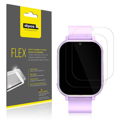Klare Displayschutzfolie von dipos passend für PTHTECHUS 4G-A22, 100% Displayabdeckung und blasenfreie Montage