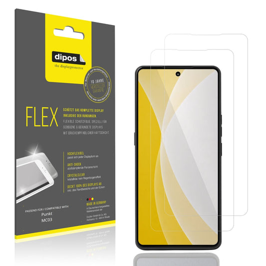 Klare Displayschutzfolie von dipos passend für Punkt MC03, 100% Displayabdeckung und blasenfreie Montage