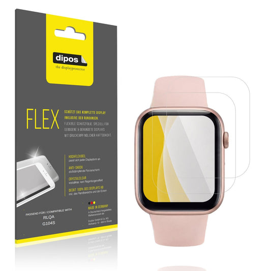 Klare Displayschutzfolie von dipos passend für RLQA G104S, 100% Displayabdeckung und blasenfreie Montage