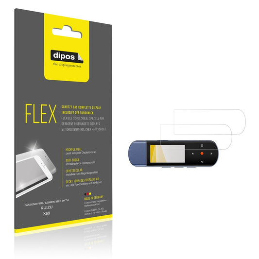 Klare Displayschutzfolie von dipos passend für RUIZU X69, 100% Displayabdeckung und blasenfreie Montage