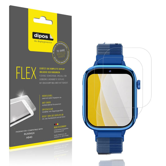 Klare Displayschutzfolie von dipos passend für RUXINGX AB40, 100% Displayabdeckung und blasenfreie Montage