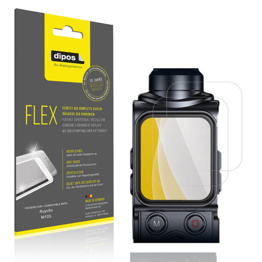 Klare Displayschutzfolie von dipos passend für Ruycllo M105, 100% Displayabdeckung und blasenfreie Montage