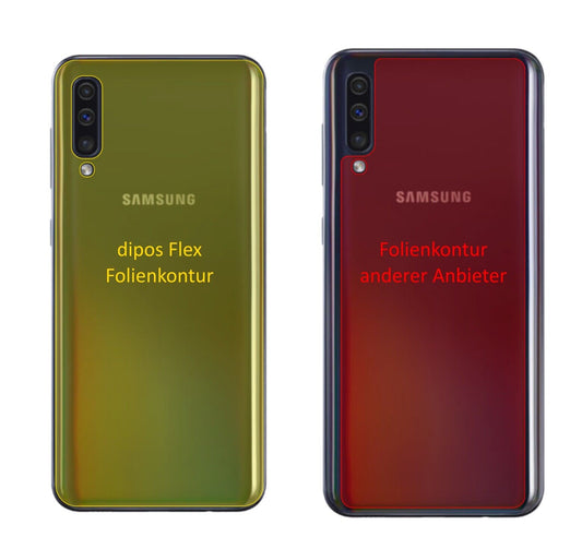 Klare Displayschutzfolie von dipos passend für Samsung Galaxy A40 Rückseite, 100% Displayabdeckung und blasenfreie Montage