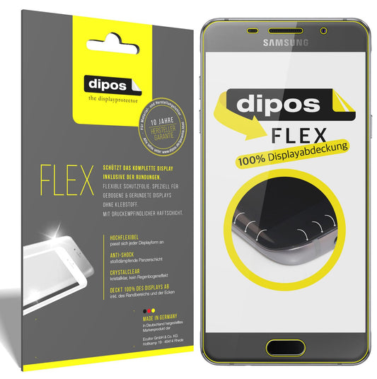 Klare Displayschutzfolie von dipos passend für Samsung Galaxy A3 2016, 100% Displayabdeckung und blasenfreie Montage