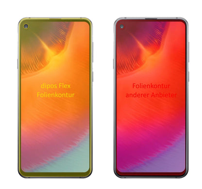 Klare Displayschutzfolie von dipos passend für Samsung Galaxy A60, 100% Displayabdeckung und blasenfreie Montage