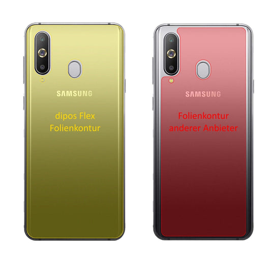 Klare Displayschutzfolie von dipos passend für Samsung Galaxy A8s Rückseite, 100% Displayabdeckung und blasenfreie Montage