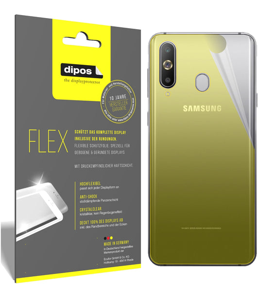 Klare Displayschutzfolie von dipos passend für Samsung Galaxy A9 Pro (2019) Rückseite, 100% Displayabdeckung und blasenfreie Montage