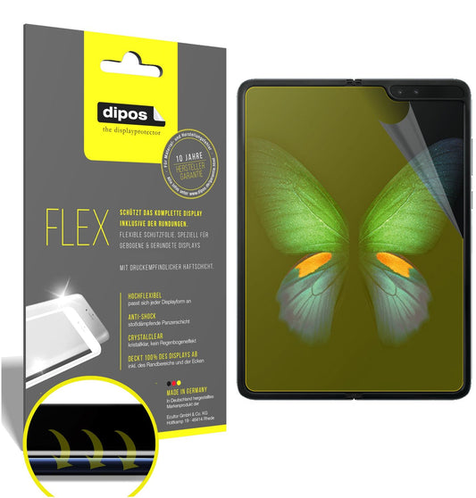 Klare Displayschutzfolie von dipos passend für Samsung Galaxy Fold, 100% Displayabdeckung und blasenfreie Montage