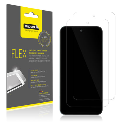 Klare Displayschutzfolie von dipos passend für Samsung Galaxy M35 5G, 100% Displayabdeckung und blasenfreie Montage