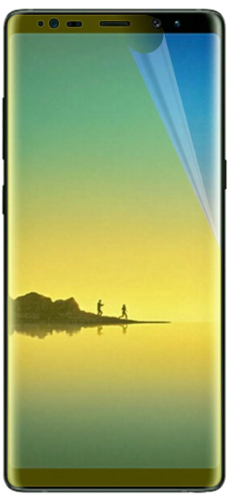 Klare Displayschutzfolie von dipos passend für Samsung Galaxy Note 8, 100% Displayabdeckung und blasenfreie Montage