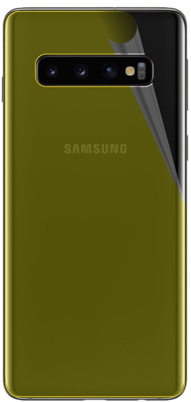 Klare Displayschutzfolie von dipos passend für Samsung Galaxy S10 Rückseite, 100% Displayabdeckung und blasenfreie Montage