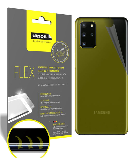 Klare Displayschutzfolie von dipos passend für Samsung Galaxy S20 Rückseite, 100% Displayabdeckung und blasenfreie Montage