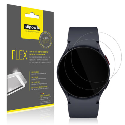 Klare Displayschutzfolie von dipos passend für Samsung Galaxy Watch 6 40mm, 100% Displayabdeckung und blasenfreie Montage