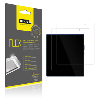 Klare Displayschutzfolie von dipos passend für Samsung Galaxy Z Fold7 Innenseite, 100% Displayabdeckung und blasenfreie Montage