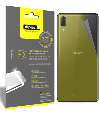 Klare Displayschutzfolie von dipos passend für Sony Xperia L3 Rückseite, 100% Displayabdeckung und blasenfreie Montage