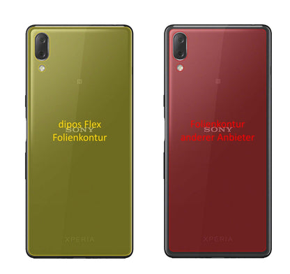 Klare Displayschutzfolie von dipos passend für Sony Xperia L3 Rückseite, 100% Displayabdeckung und blasenfreie Montage