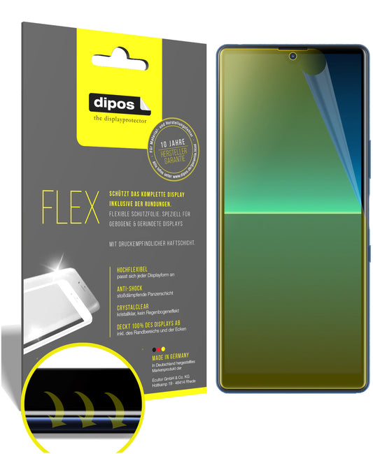 Klare Displayschutzfolie von dipos passend für Sony Xperia L4, 100% Displayabdeckung und blasenfreie Montage