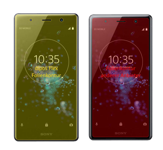Klare Displayschutzfolie von dipos passend für Sony Xperia XZ2 Premium, 100% Displayabdeckung und blasenfreie Montage