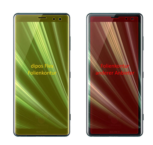 Klare Displayschutzfolie von dipos passend für Sony Xperia XZ3, 100% Displayabdeckung und blasenfreie Montage