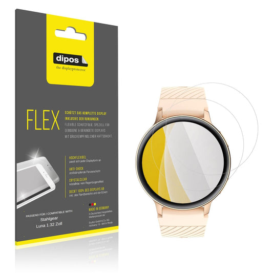 Klare Displayschutzfolie von dipos passend für Stahlgear Luna 1.32 Zoll, 100% Displayabdeckung und blasenfreie Montage