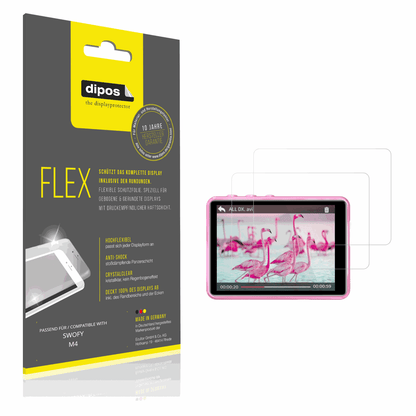 Klare Displayschutzfolie von dipos passend für SWOFY M4, 100% Displayabdeckung und blasenfreie Montage