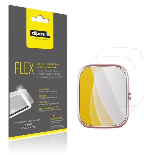 Klare Displayschutzfolie von dipos passend für Taopodo P114 1.85 Zoll, 100% Displayabdeckung und blasenfreie Montage