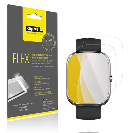 Klare Displayschutzfolie von dipos passend für taopodo S80X-HHH, 100% Displayabdeckung und blasenfreie Montage