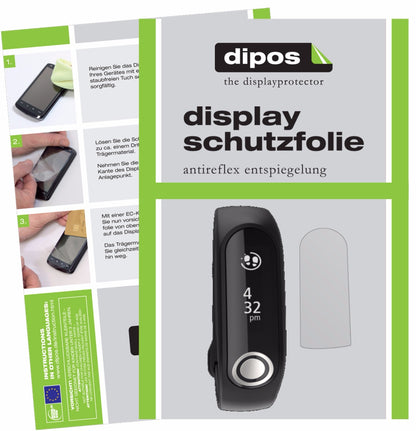 Klare Displayschutzfolie von dipos passend für TomTom Touch, 100% Displayabdeckung und blasenfreie Montage